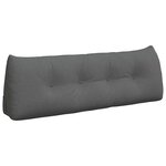 vidaXL Coussin de Dos Gris foncé 140 x 24 x 50 cm tissu