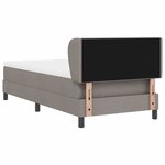 vidaXL Lit à ressorts avec matelas Taupe 80 x 200 cm tissu