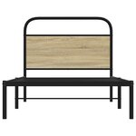 vidaXL Cadre de lit sans matelas 100x200 cm chêne sonoma