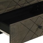 vidaXL Table de chevet noir 50x33x62 cm bois de manguier solide