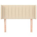 vidaXL Tête de lit avec oreilles Crème 103x16x78/88 cm Tissu