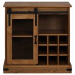 vidaXL Buffet HALDEN avec porte coulissante 80x40x80 cm bois massif