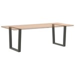 vidaXL Pieds de table à manger en forme de V  2 pièces  anthracite  90 x (72-73 3) cm  acier