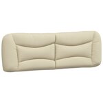 vidaXL Cadre de lit sans matelas crème 160x200 cm tissu