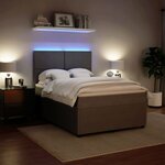 vidaXL Sommier à lattes de lit et matelas Gris clair 160x200cm Velours