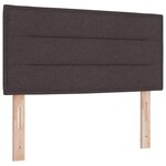 vidaXL Lit avec sommier Marron foncé 100x200 cm Tissu