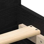 vidaXL Cadre de lit sans matelas Chêne noir 180 x 200 cm Bois d'ingénierie