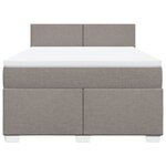 vidaXL Sommier à lattes de lit avec matelas Taupe 140x200 cm Tissu