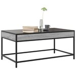 vidaXL Table basse avec LED infini sonoma gris 90x50x41 cm