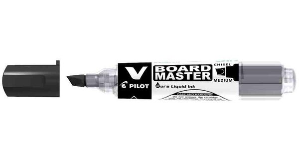 Marqueur Rechargeable V BOARD MASTER Begreen Pointe Biseauté Moyenne Noir PILOT