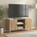 vidaXL Meuble TV 102 x 34 5 x 50 cm Chêne artisanal Bois d'ingénierie