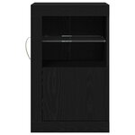 Buffet vidaXL avec lumières LED Chêne noir 41x37x67 cm