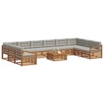 vidaXL Ensembles de canapés avec coussin 11 Pièces Gris Naturel et Clair