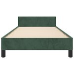 vidaXL Cadre de lit avec tête de lit Vert foncé 90x200 cm Velours