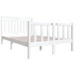 vidaXL Cadre de lit sans matelas blanc bois massif