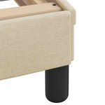 vidaXL Cadre de lit sans matelas Hvar crème 80x200 cm tissu