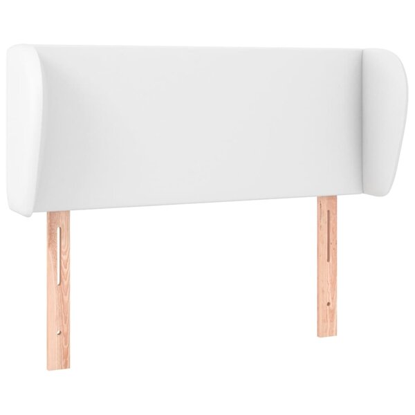 vidaXL Tête de lit avec oreilles Blanc 93x23x78/88 cm Similicuir