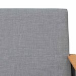 vidaXL fauteuil Gris clair 59 x 75 x 78 cm tissu