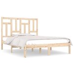 vidaXL Cadre de lit bois massif 135x190 cm double