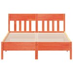vidaXL Cadre de lit sans matelas cire marron 120x200cm bois pin massif