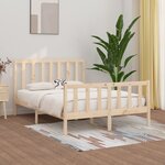 vidaXL Cadre de lit Bois massif 160x200 cm