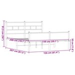 vidaXL Cadre de lit sans matelas chêne marron 150x200 cm