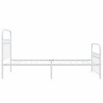 vidaXL Cadre de lit métal sans matelas et pied de lit blanc 100x200 cm