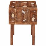 vidaXL Table d'appoint Marron 40 x 32 x 46 cm Bois Recyclé Solide