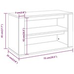vidaXL Étagère à chaussures Sonoma gris 75x35x45 cm Bois d'ingénierie