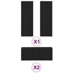 vidaXL Ensemble meuble TV 4 pièces - Murale  Chêne noir  Bois reconstitué