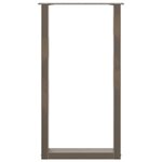 vidaXL Pieds de table de bar en U 2 pièces Acier naturel 50 x (90-91) cm Acier