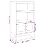 vidaXL Buffet haut anthracite 68x39x123 cm acier