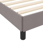 vidaXL Lit à ressorts avec matelas Taupe 140 x 190 cm tissu