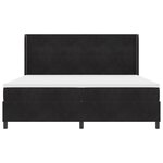 Lit box spring vidaXL avec matelas Noir 200x200 cm en Velours