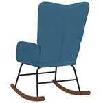 vidaXL Chaise à bascule Bleu Velours