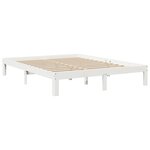 vidaXL Lit bibliothèque sans matelas blanc 140x200 cm bois pin massif