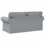 vidaXL Canapé Gris clair 215 x 82 x 80 cm tissu