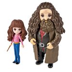 WIZARDING WORLD - PACK AMITIÉ MAGICAL MINIS HERMIONE & HAGRID - 6061833 - Univers Harry Potter Avec Figurine articulée & accessoires