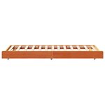 vidaXL Cadre de lit Marron 90 x 200 cm Bois de pin massif