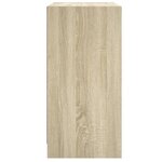 vidaXL Armoire latérale avec portes en verre chêne sonoma 68x37x75 5cm