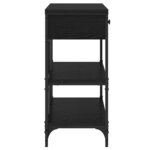 vidaXL Table console avec tiroir Chêne noir Bois d'ingénierie