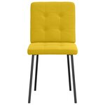 vidaXL Chaises à manger lot de 6 jaune velours
