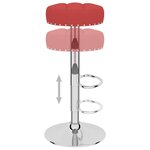 vidaXL Tabourets de bar lot de 2 rouge bordeaux tissu