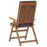 Chaises de jardin inclinables vidaXL avec coussins - 8 pièces en bois de teck massif