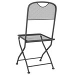 vidaXL Chaises pliables jardin lot de 2 Maille métallique Anthracite