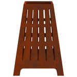 vidaXL Foyer de cheminée Marron 50 x 50 x 70 cm Acier patiné