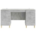 vidaXL Bureau Gris béton Bois d'ingénierie 142 5 x 50 x 75 cm