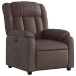 vidaXL Fauteuil inclinable électrique Marron Similicuir