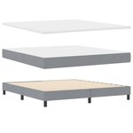 vidaXL Lit à ressorts avec matelas Gris clair 180 x 200 cm tissu