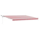 vidaXL Auvent Rétractable Rouge et Blanc 400 × 350 cm